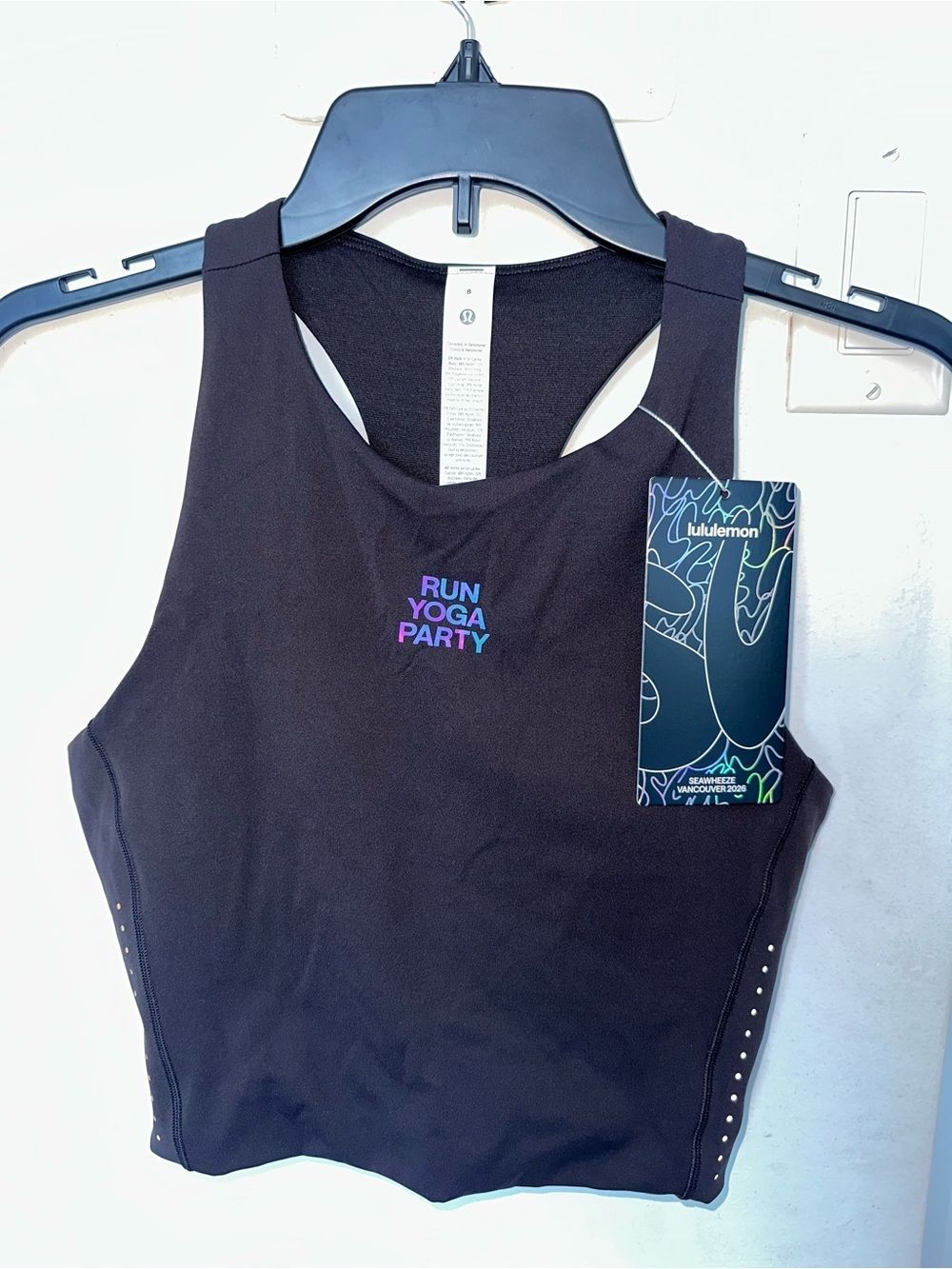 NWT 8 Swift Speed Graphic Cropped Tank SeaWheeze